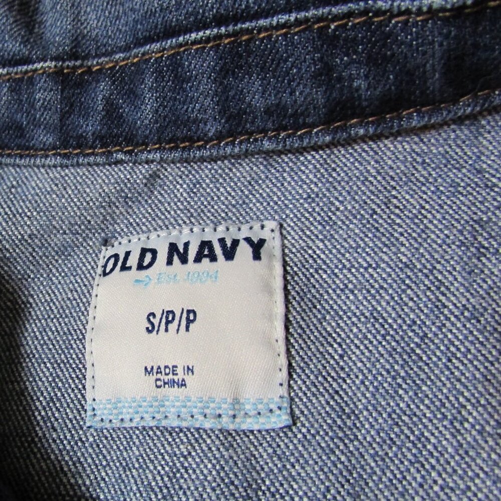 Old Navy Trucker Denim Jacket Dark Blue Classic! Soft! - Picture 4 of 6